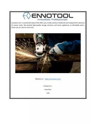 Power Tool Replacement Battery | Ennotool.com