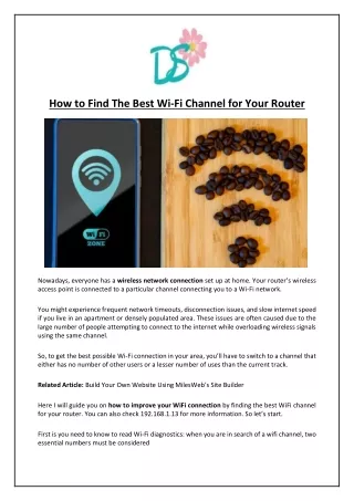 how to find the best wi fi channel for your router