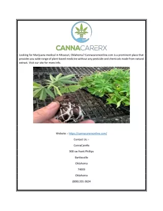 Missouri Medical Marijuana | Cannacarerxonline.com