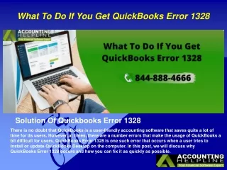what to do if you get quickbooks error 1328
