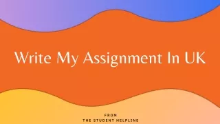 Write my Assignment in UK