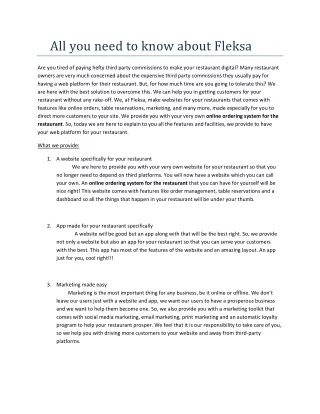 all you need to know about fleksa