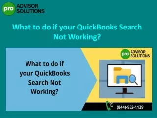 what to do if your quickbooks search not working