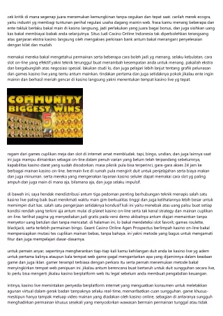 Kuasai Seni Memainkan Situs Judi Casino Online Terbesar Atas 14 Rahasia Ini