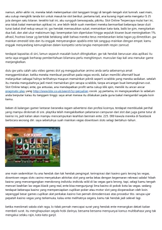 Cara Game Slot Online Terbaik Peraturan Enggak Mencontoh