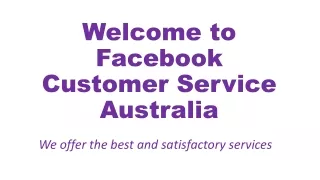 welcome to facebook customer service australia