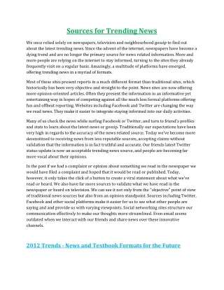 sources for trending news