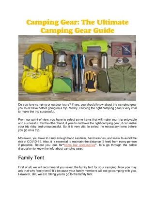 Camping products online