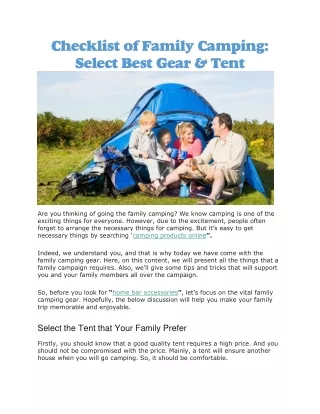 Camping products online2