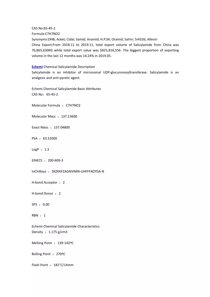 cas no 65 45 2 formula c7h7no2 synonyms ohb acket