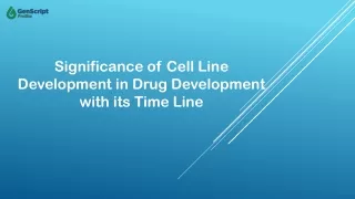 significance of cell line development in drug