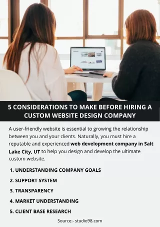 5 considerations to make before hiring a custom