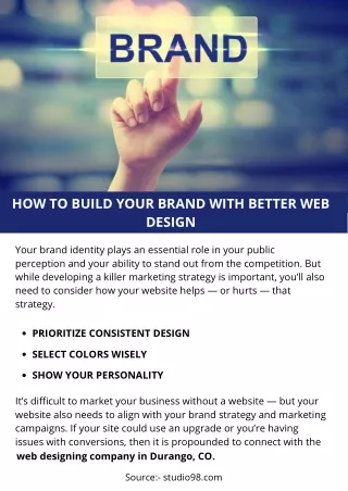 how to build your brand with better web design