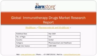 Global  Immunotherapy Drugs Markets Research Report | Aarkstore