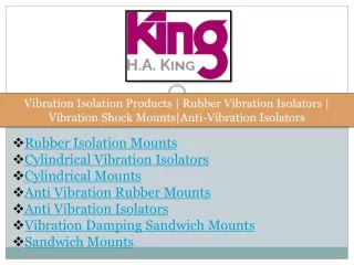 Cylindrical Vibration Isolators