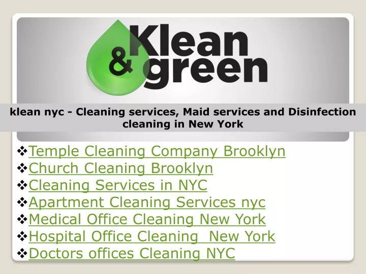 klean nyc cleaning services maid services