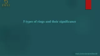 5 types of rings and their significance