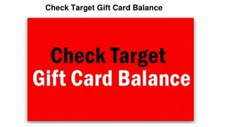 check target gift card balance