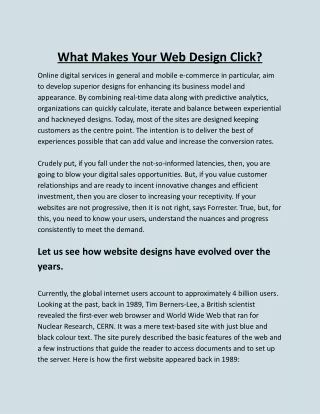 what makes your web design click