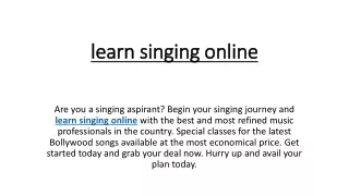 learn singing online