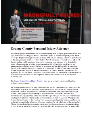 Orange County Personal Injury Attorney