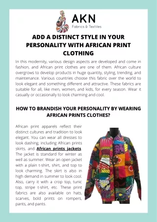 add a distinct style in your personality with