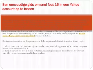 Bellen Yahoo Klantenservice Nederland wij geven de beste online service
