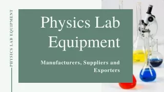Physics Lab Instruments Exporter in India