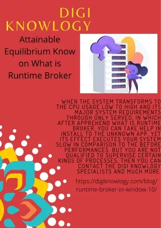 Attainable Equilibrium Know on What is Runtime Broker