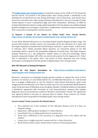 the global peptic ulcer testing market