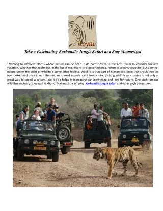 Take a Fascinating Karhandla Jungle Safari and Stay Mesmerized