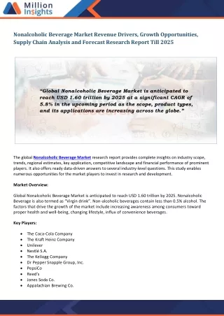 nonalcoholic beverage market revenue drivers