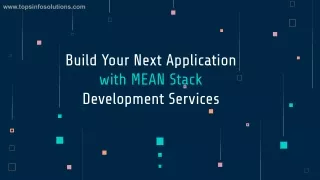 Build Your Next Application with MEAN Stack Development Services