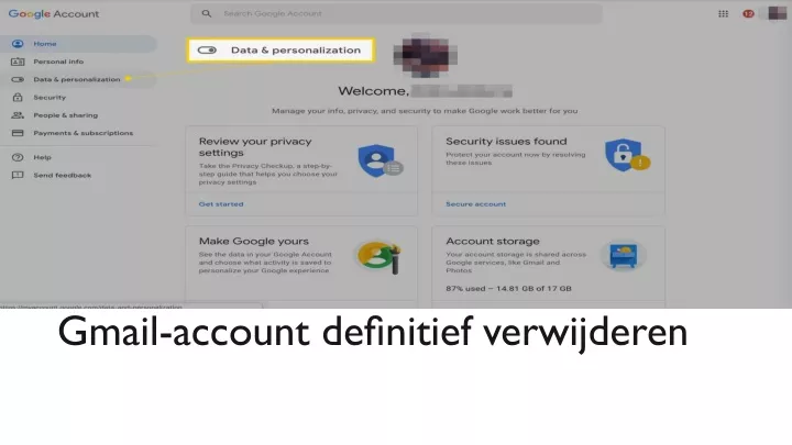 gmail account de nitief verwijderen