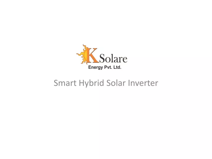 smart hybrid s olar inverter