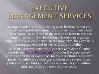 Executive Management Services