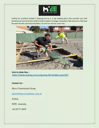 Penrith Builders | Myeecg.com.au