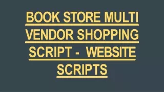 book store multi vendor shopping script website