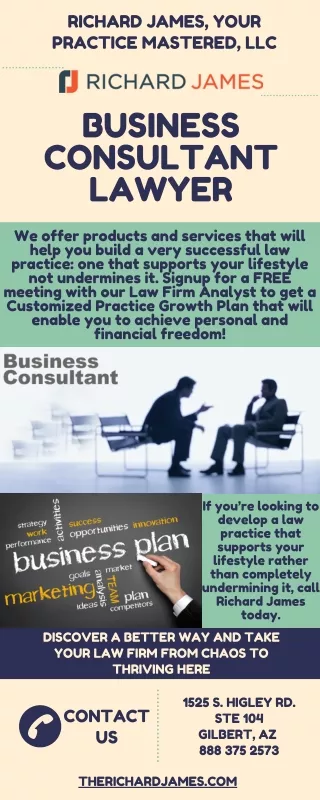 Business Consultant Lawyer-Richard James, Your Practice Mastered, LLC