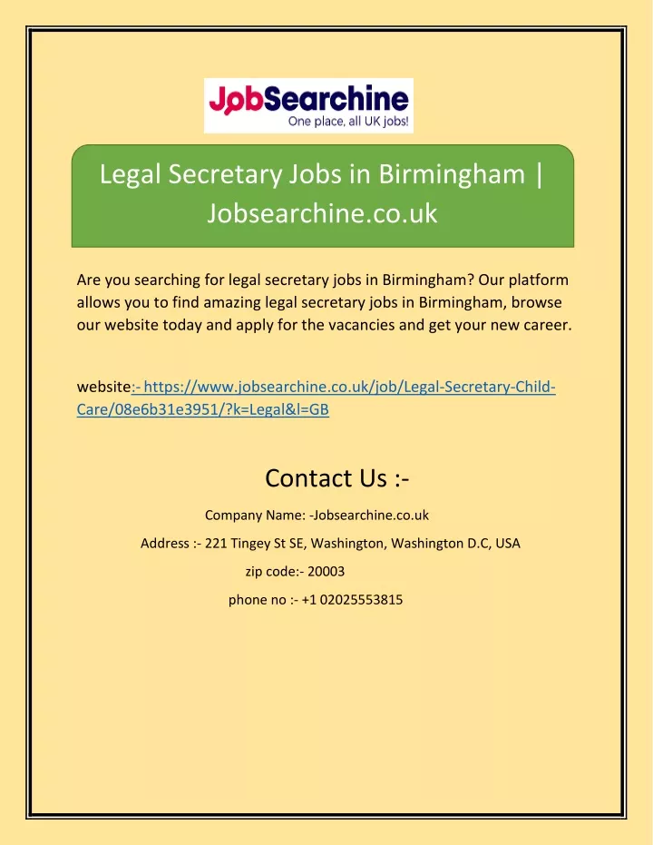 legal secretary jobs in birmingham jobsearchine