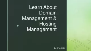 Learn About Domain Management & Hosting Management