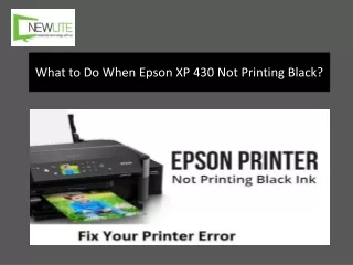 what to do when epson xp 430 not printing black