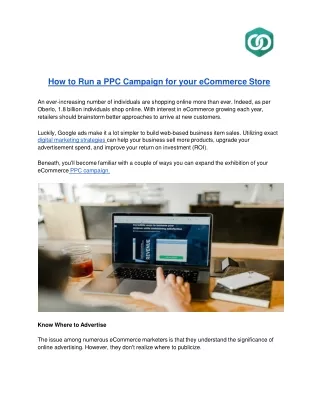 How to Run a PPC Campaign for your eCommerce Store