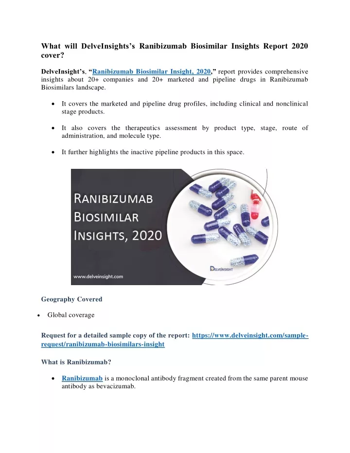 what will delveinsights s ranibizumab biosimilar