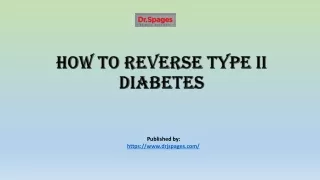 how to reverse type ii diabetes