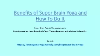 benefits of super brain yoga and how to do it