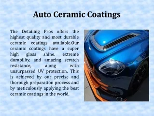 Auto Ceramic Coatings