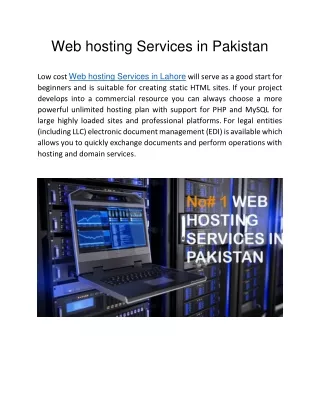 web hosting services in pakistan low cost