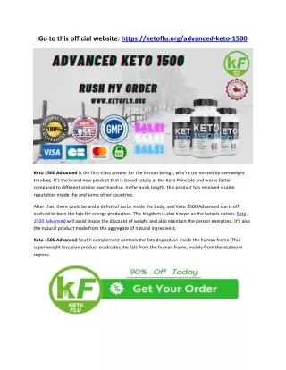 Keto 1500 Advanced  : Must Read About SCAM OF Keto 1500 Advanced