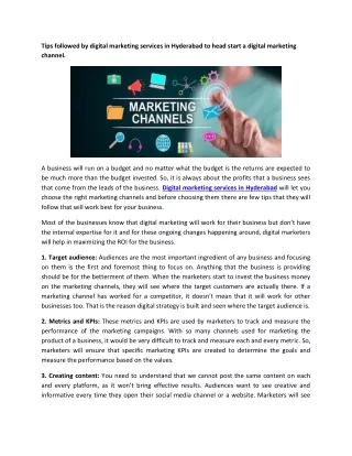 tips followed by digital marketing services